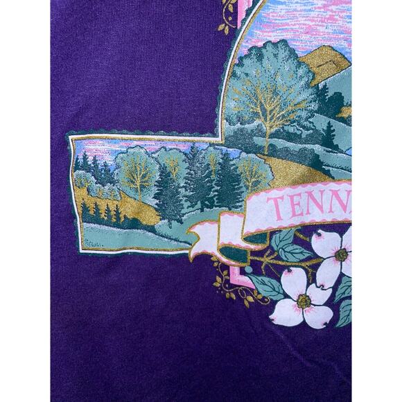 Vintage Gatlinburg Tennessee Shirt Mountain Graphic Tee 90s VTG jerzees Large - Picture 5 of 12